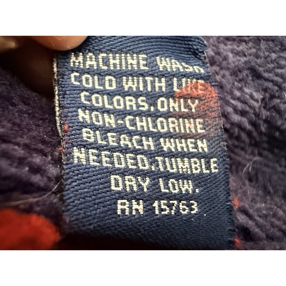 Polo Ralph Lauren Maroon Velour Bathrobe Robe BIG PONY Belted One Size Cotton - Picture 7 of 7
